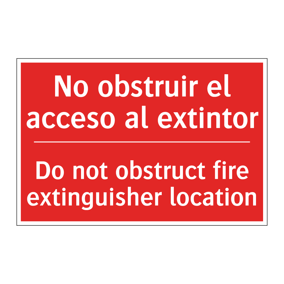 No obstruir el acceso al /.../ - Do not obstruct fire /.../