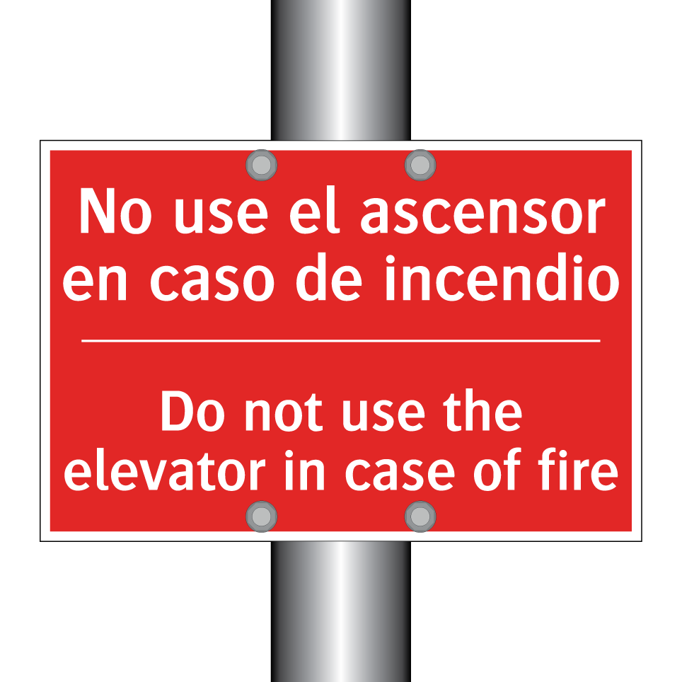 No use el ascensor en caso de /.../ - Do not use the elevator in /.../