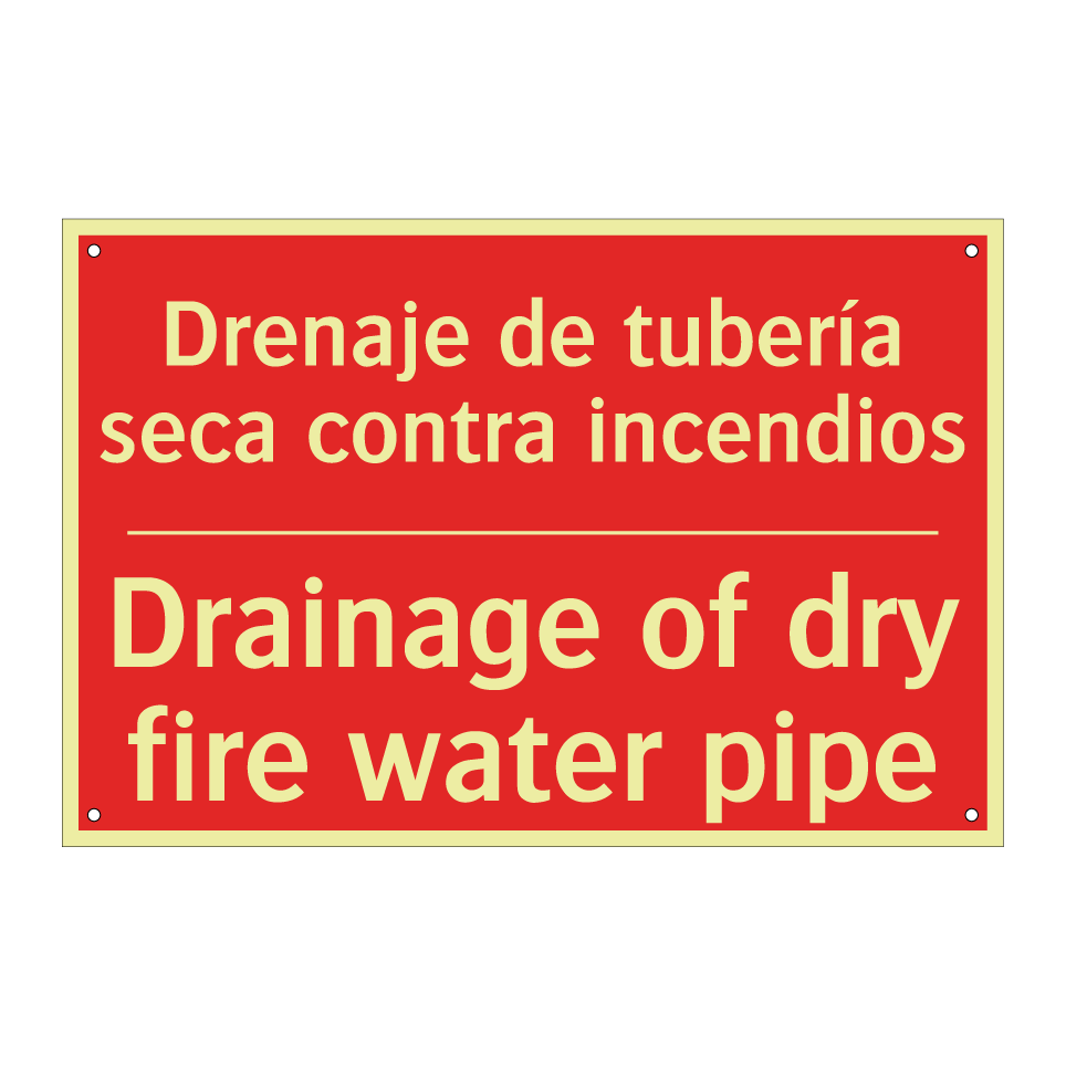 Drenaje de tubería seca /.../ - Drainage of dry fire water /.../
