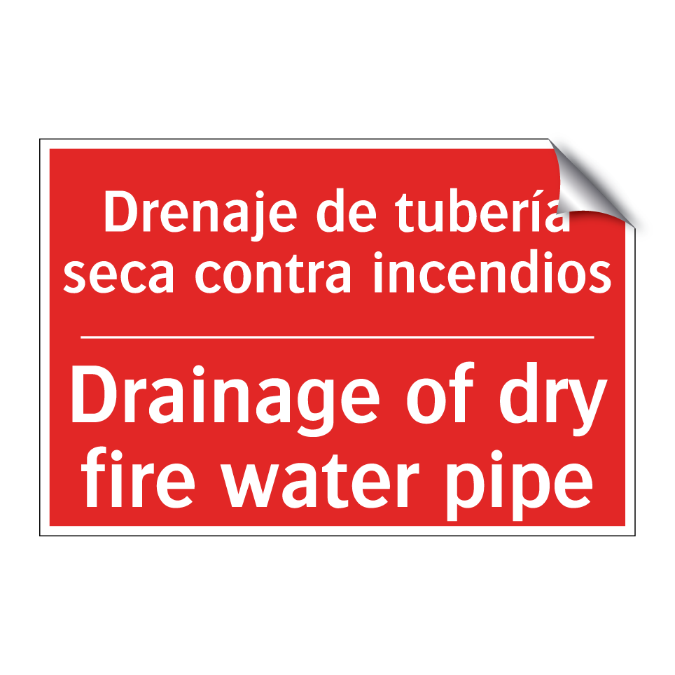 Drenaje de tubería seca /.../ - Drainage of dry fire water /.../
