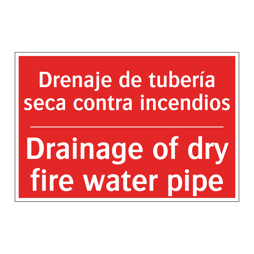 Drenaje de tubería seca /.../ - Drainage of dry fire water /.../