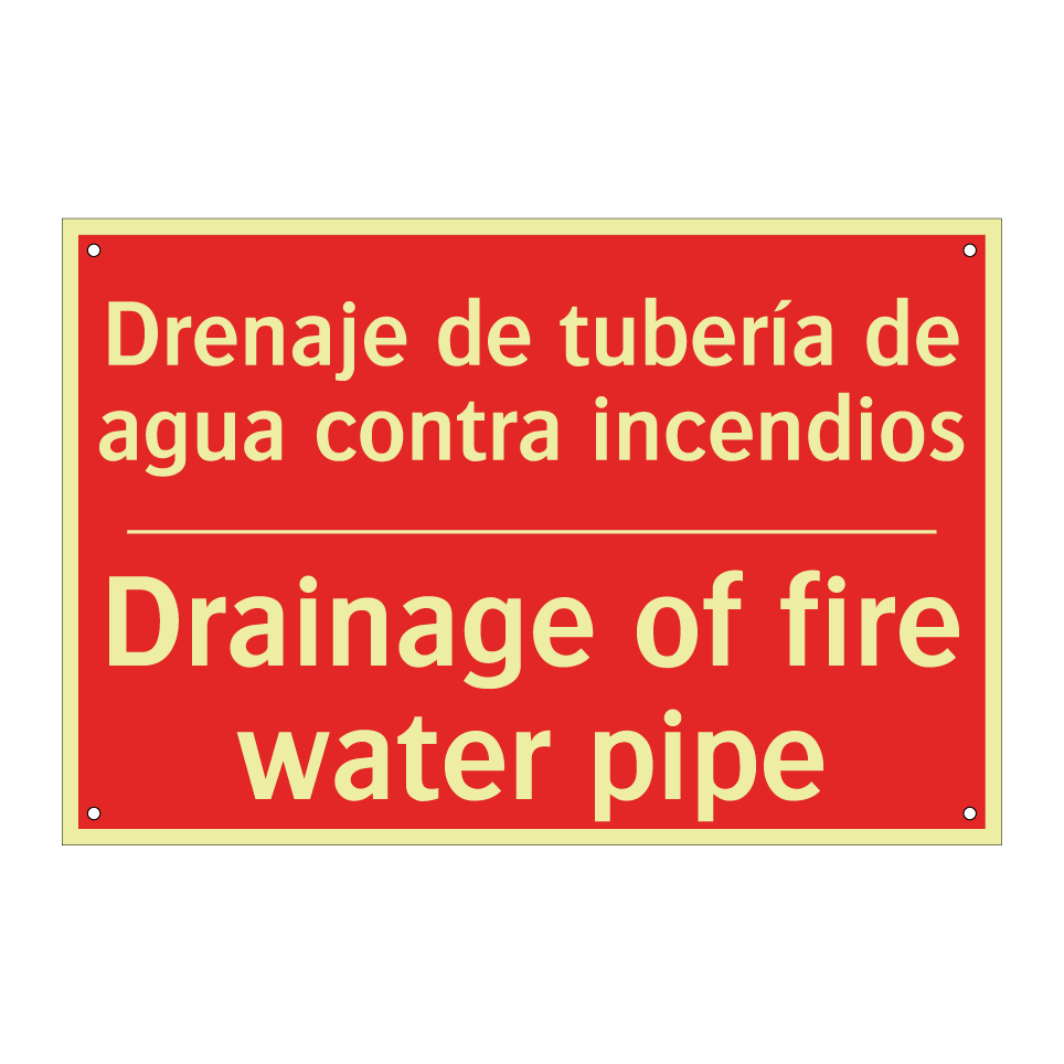 Drenaje de tubería de agua /.../ - Drainage of fire water pipe