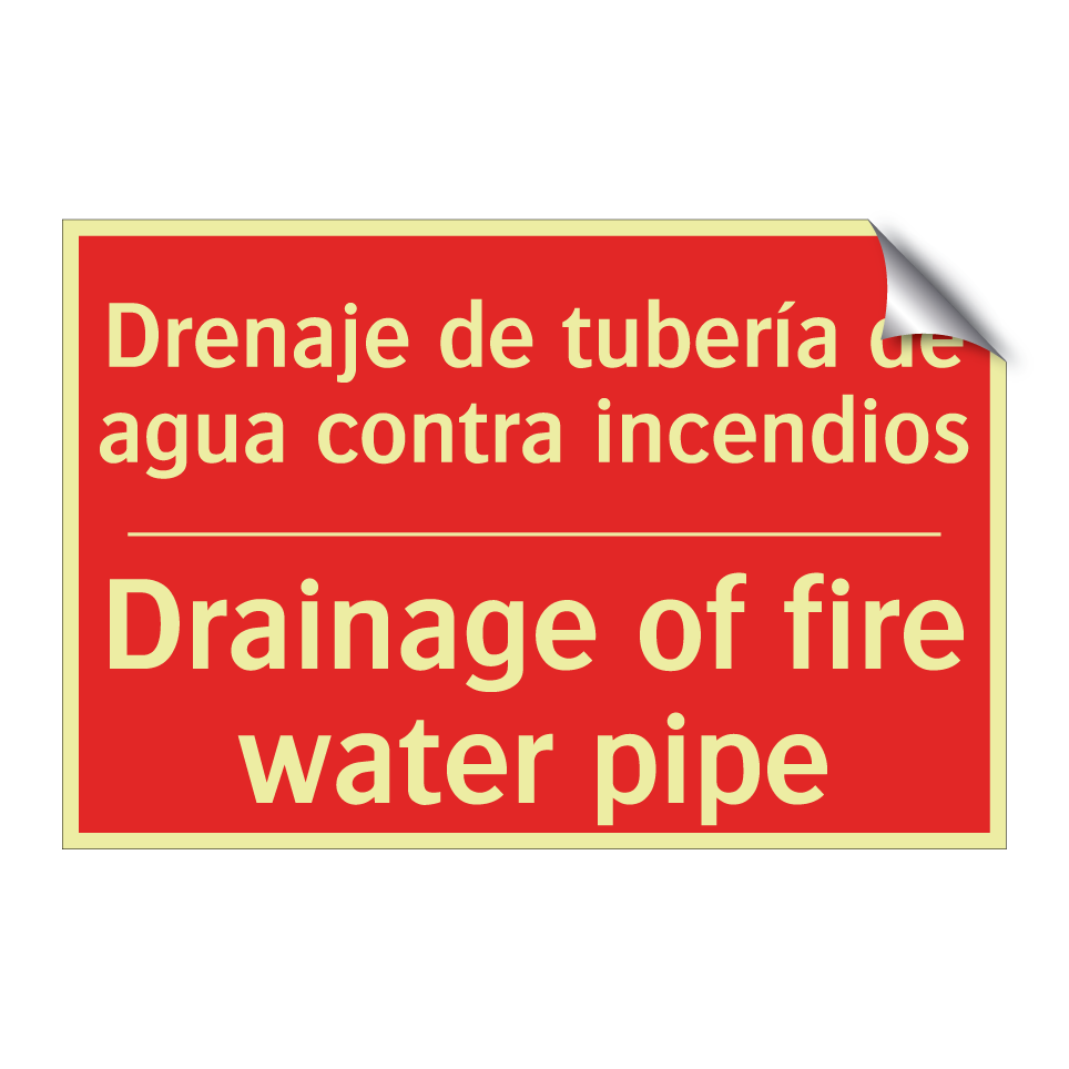 Drenaje de tubería de agua /.../ - Drainage of fire water pipe