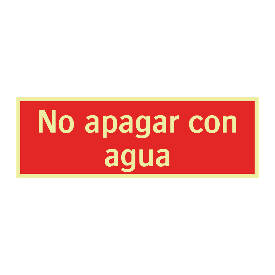 No apagar con agua