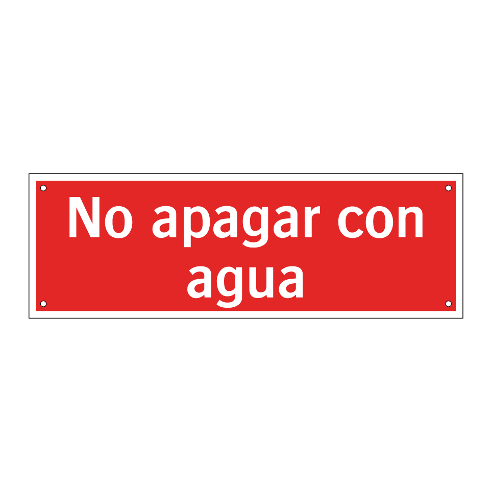 No apagar con agua