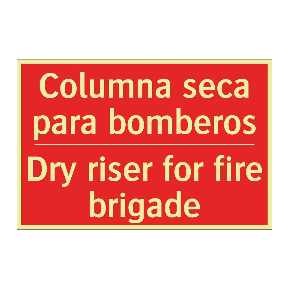 Columna seca para bomberos - Dry riser for fire brigade