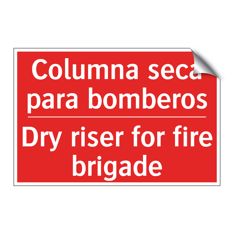 Columna seca para bomberos - Dry riser for fire brigade