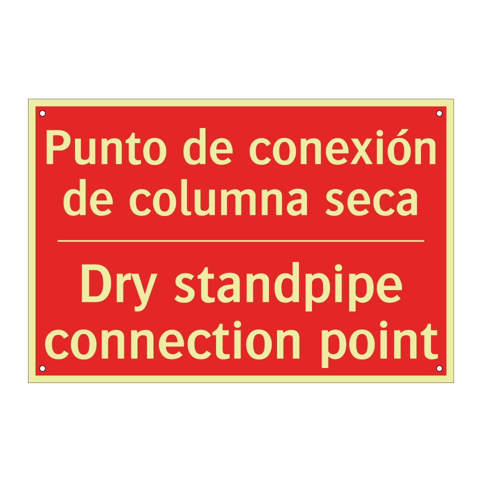 Punto de conexión de columna /.../ - Dry standpipe connection point
