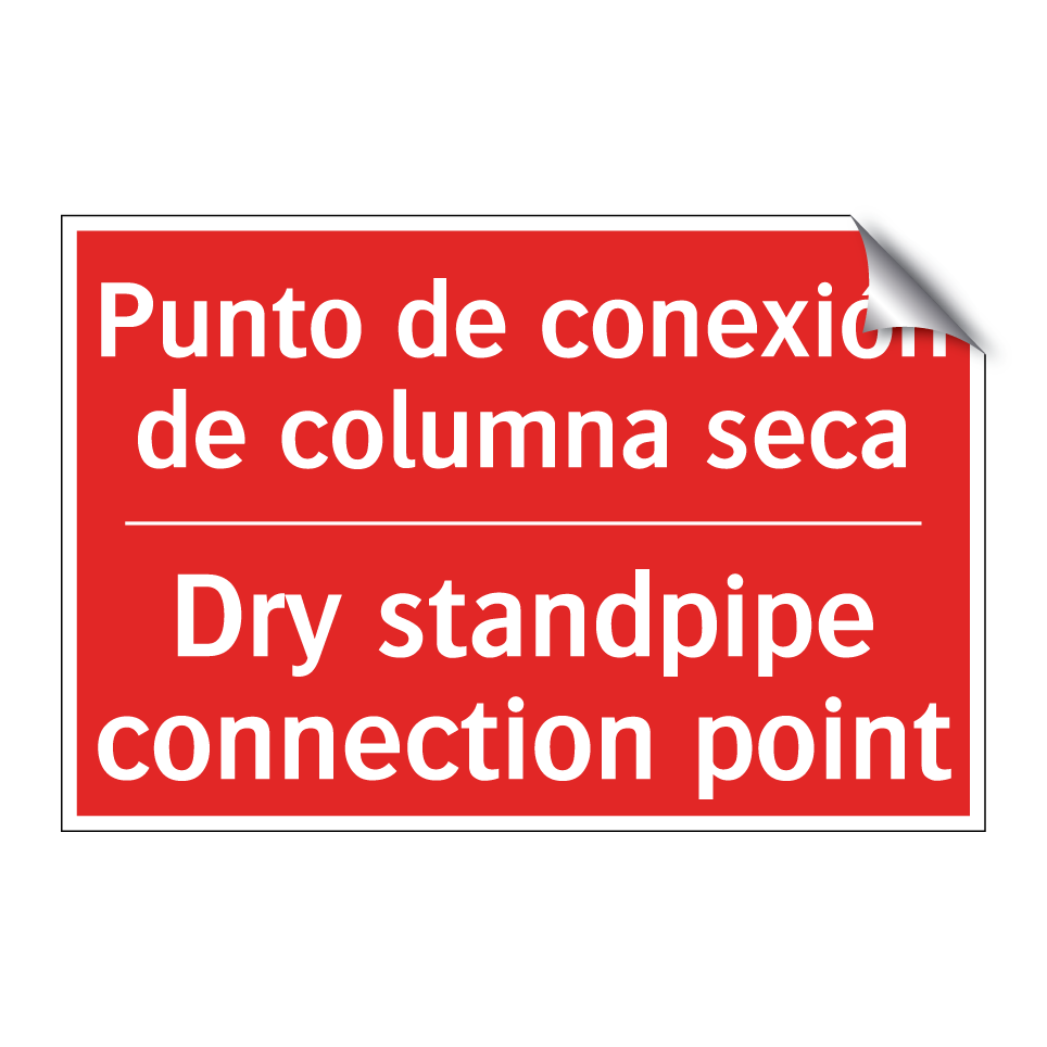 Punto de conexión de columna /.../ - Dry standpipe connection point