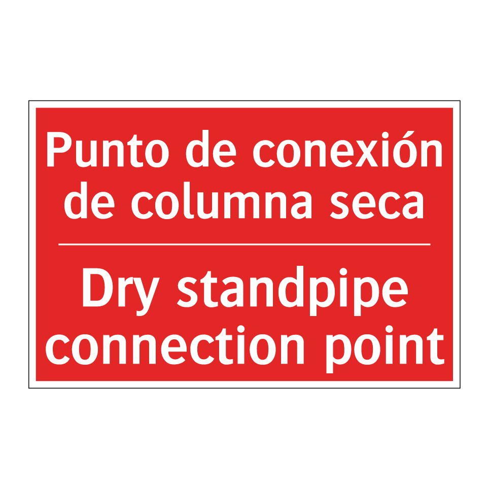 Punto de conexión de columna /.../ - Dry standpipe connection point