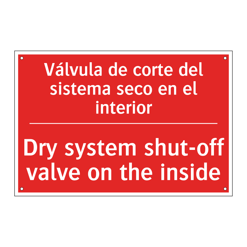 Válvula de corte del sistema /.../ - Dry system shut-off valve on /.../