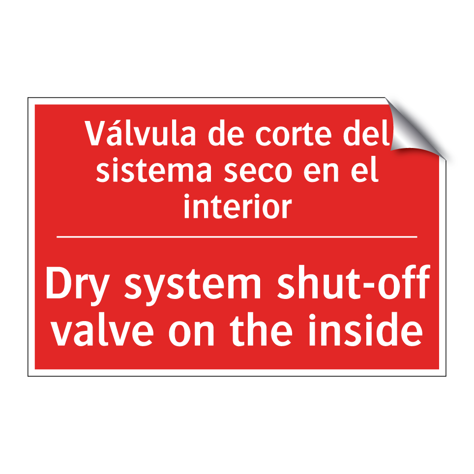 Válvula de corte del sistema /.../ - Dry system shut-off valve on /.../