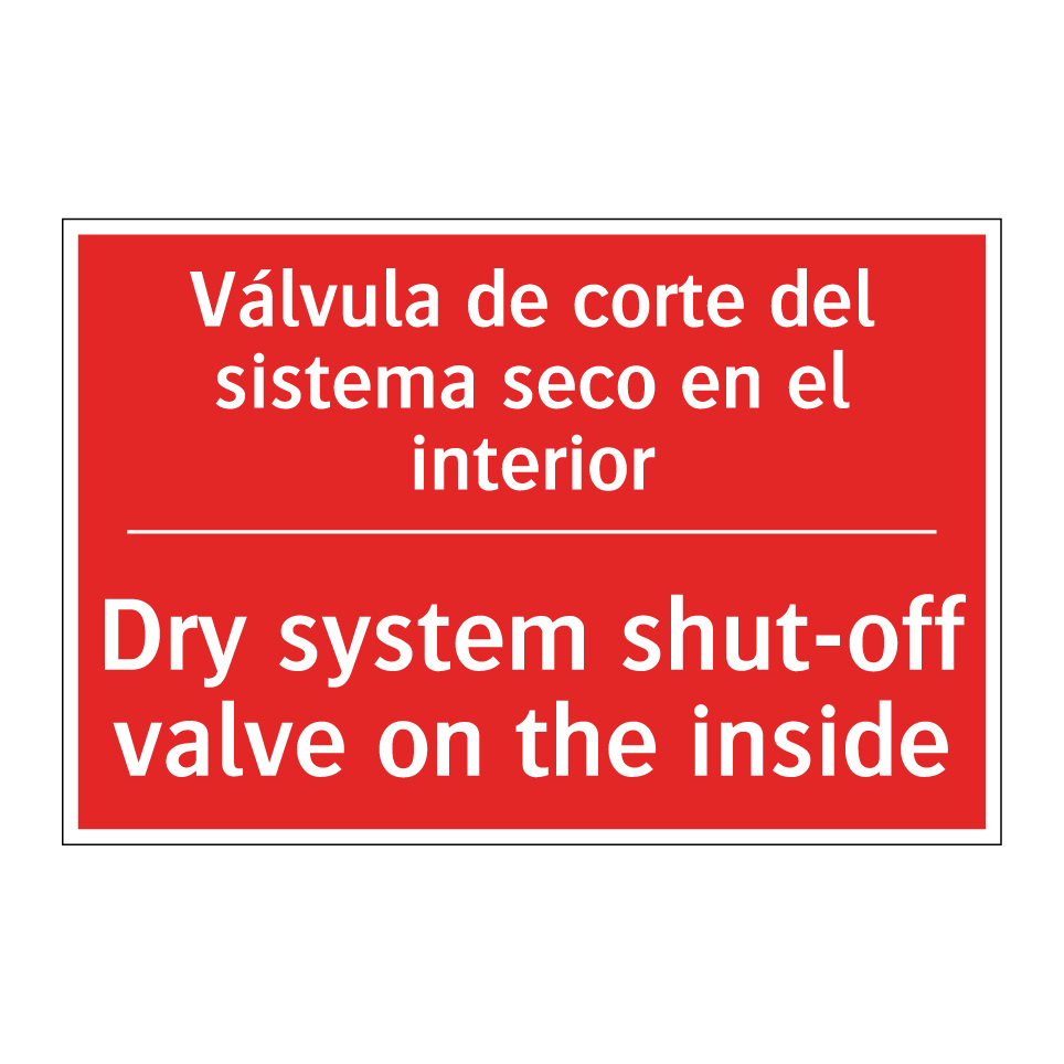 Válvula de corte del sistema /.../ - Dry system shut-off valve on /.../
