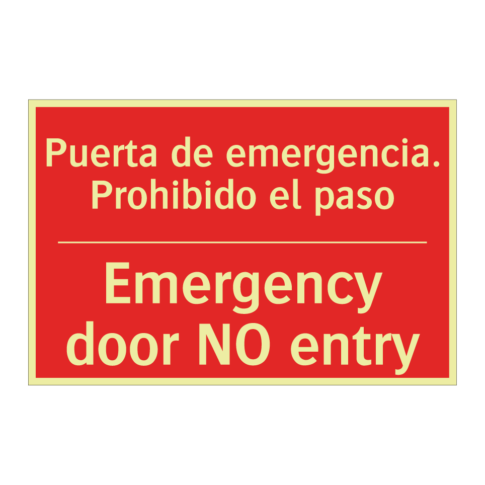 Puerta de emergencia. /.../ - Emergency door NO entry