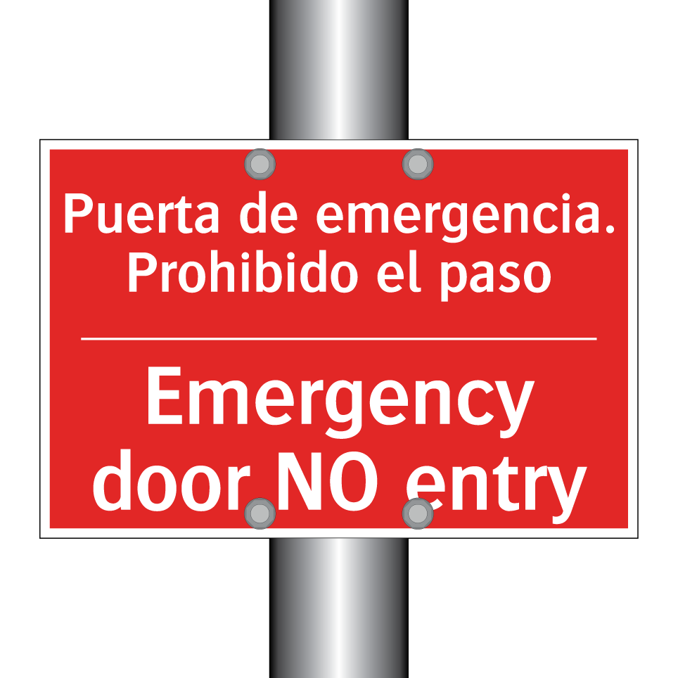 Puerta de emergencia. /.../ - Emergency door NO entry