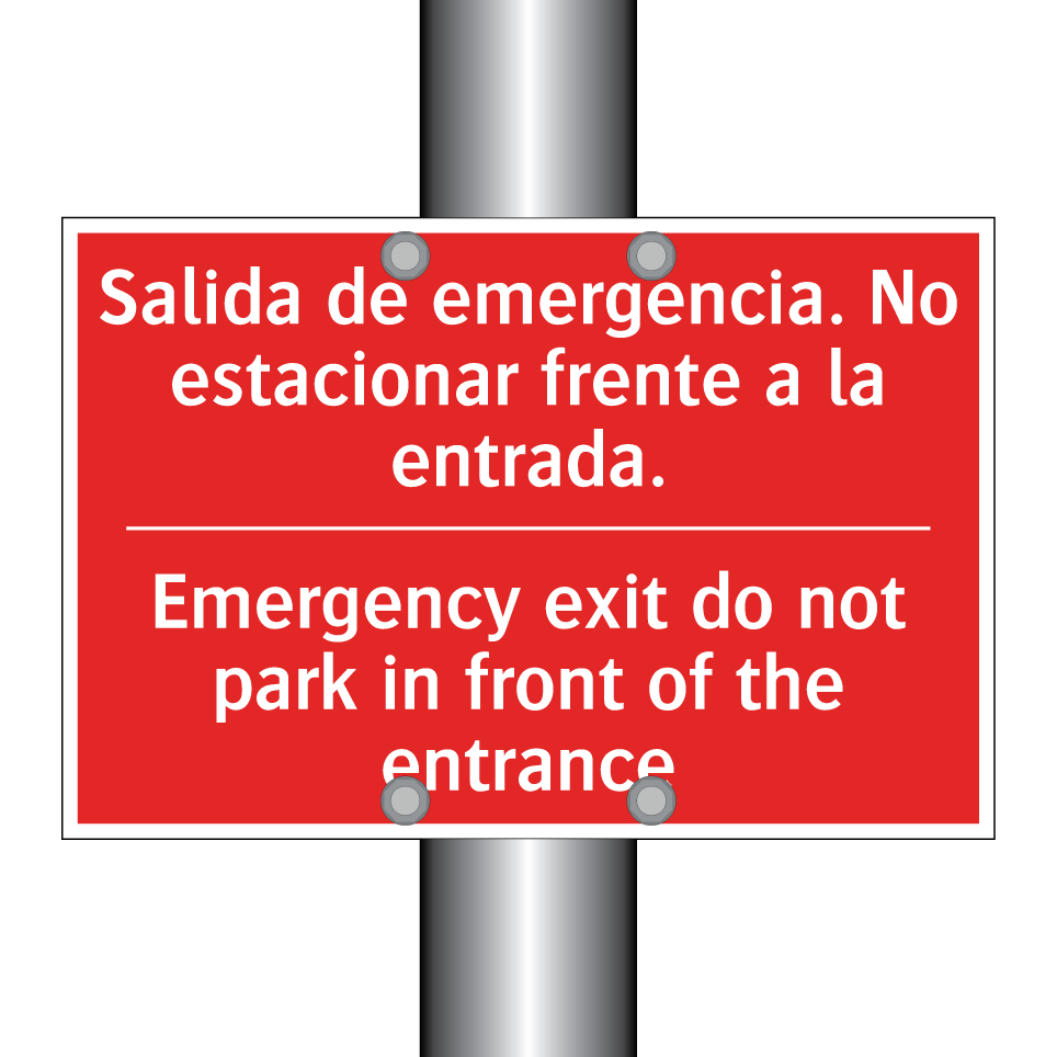Salida de emergencia. No /.../ - Emergency exit do not park in /.../