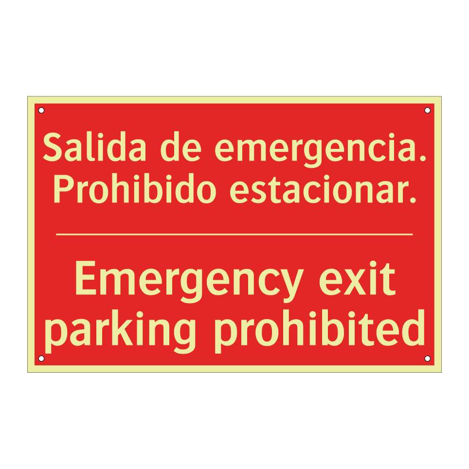 Salida de emergencia. /.../ - Emergency exit parking /.../