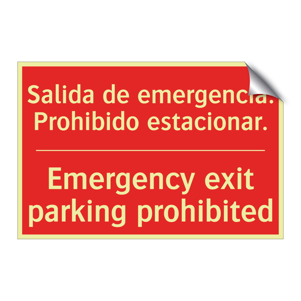 Salida de emergencia. /.../ - Emergency exit parking /.../