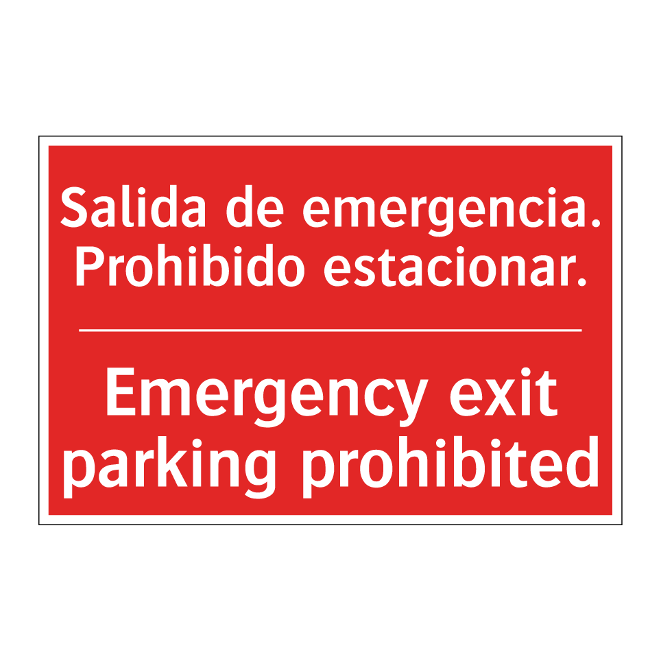 Salida de emergencia. /.../ - Emergency exit parking /.../