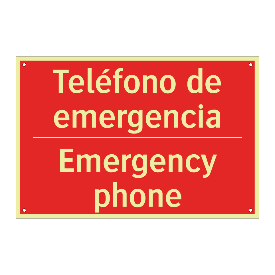 Teléfono de emergencia - Emergency phone