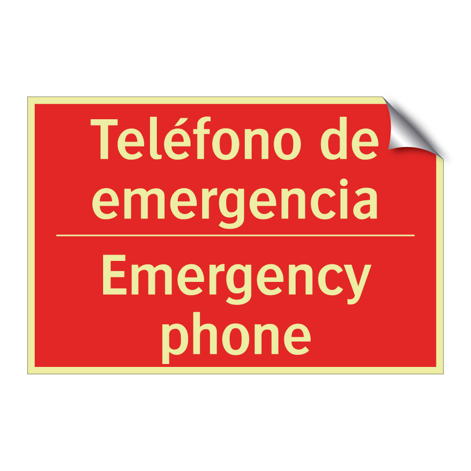 Teléfono de emergencia - Emergency phone