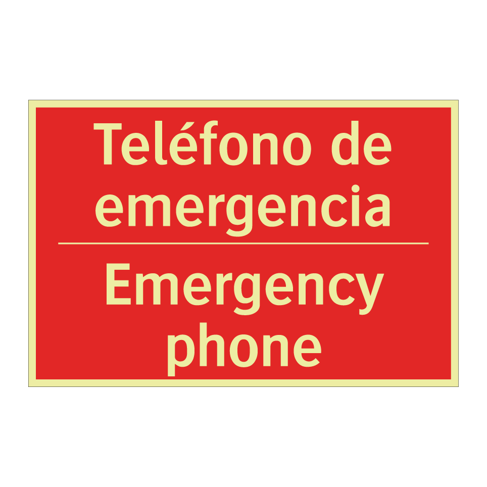 Teléfono de emergencia - Emergency phone