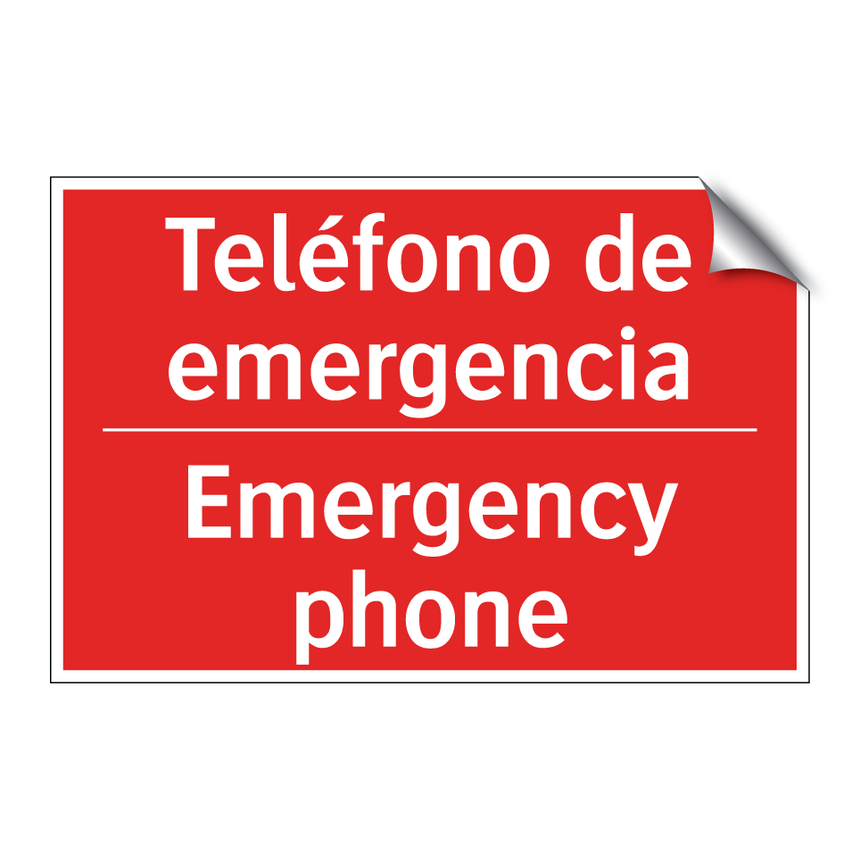 Teléfono de emergencia - Emergency phone