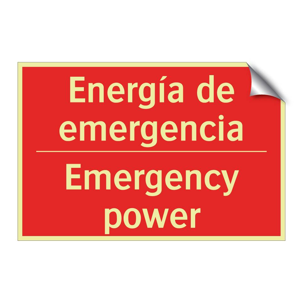 Energía de emergencia - Emergency power