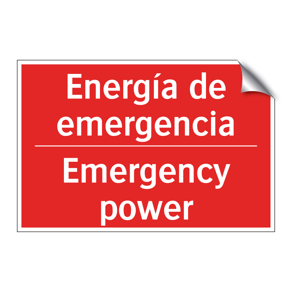 Energía de emergencia - Emergency power