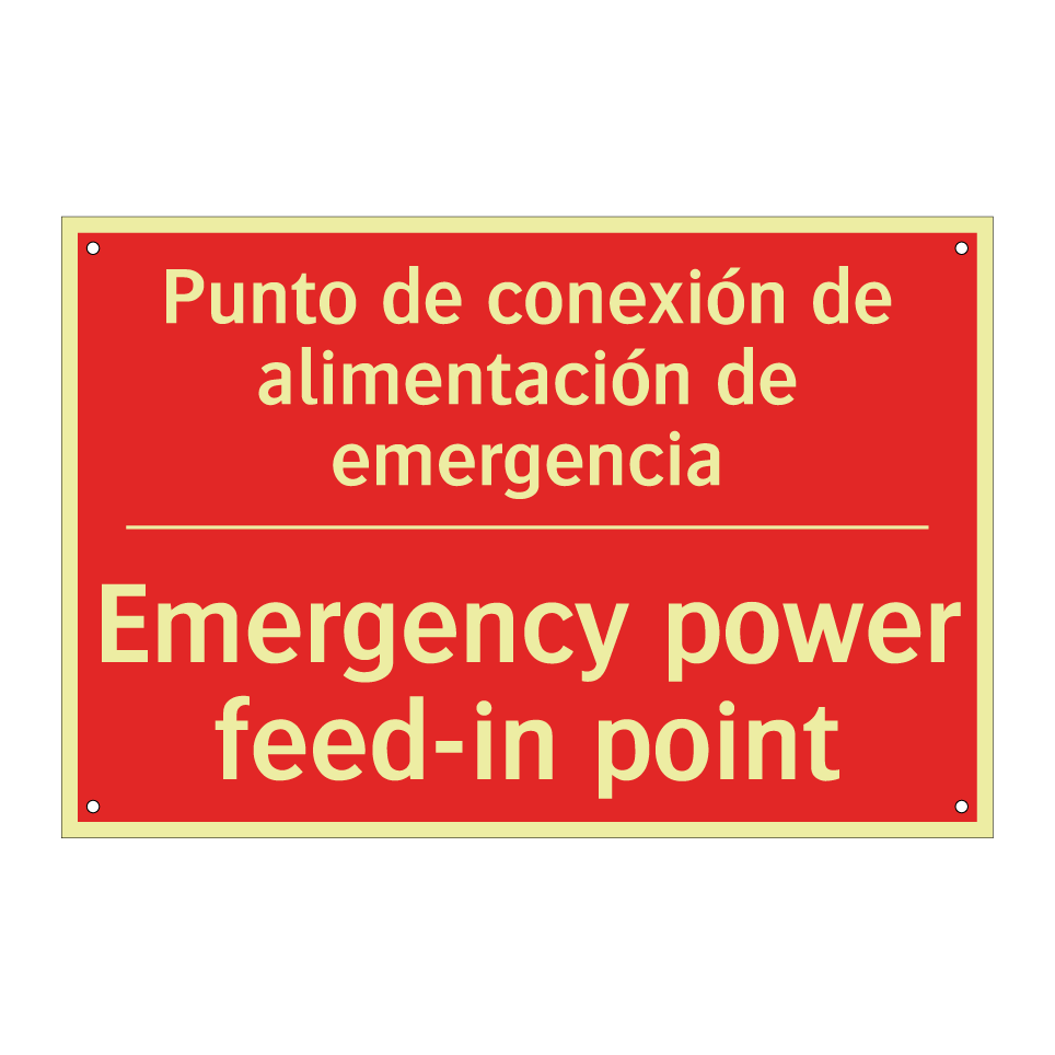 Punto de conexión de /.../ - Emergency power feed-in point