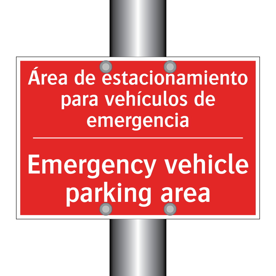 Área de estacionamiento para /.../ - Emergency vehicle parking area