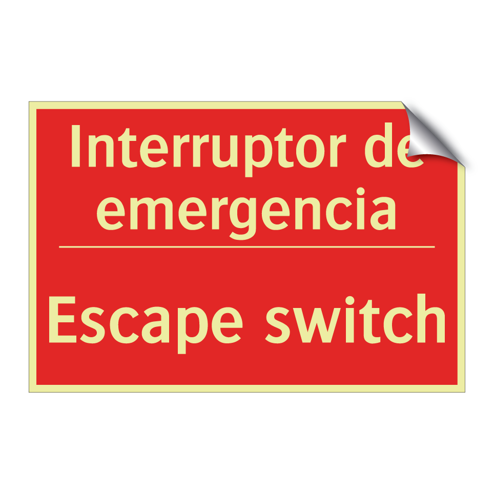 Interruptor de emergencia - Escape switch