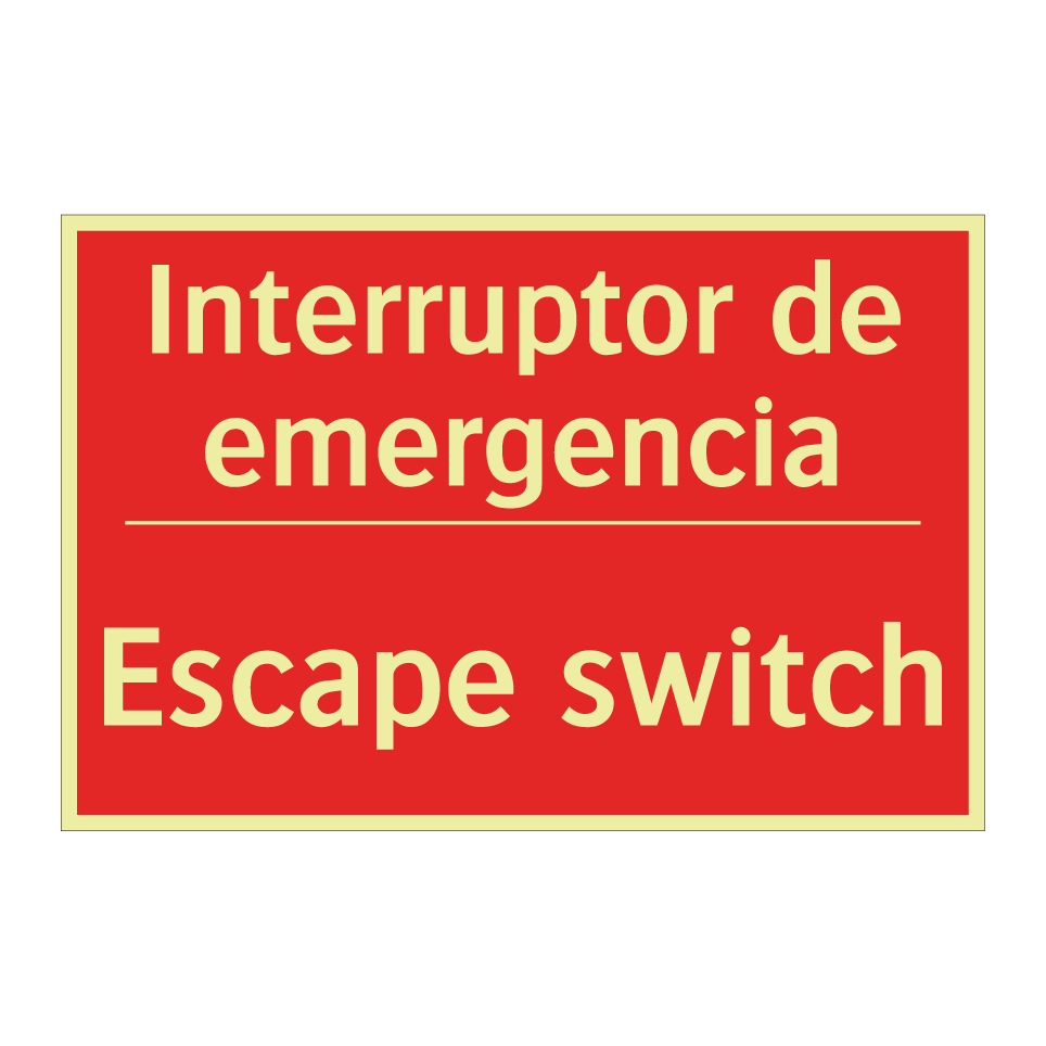 Interruptor de emergencia - Escape switch