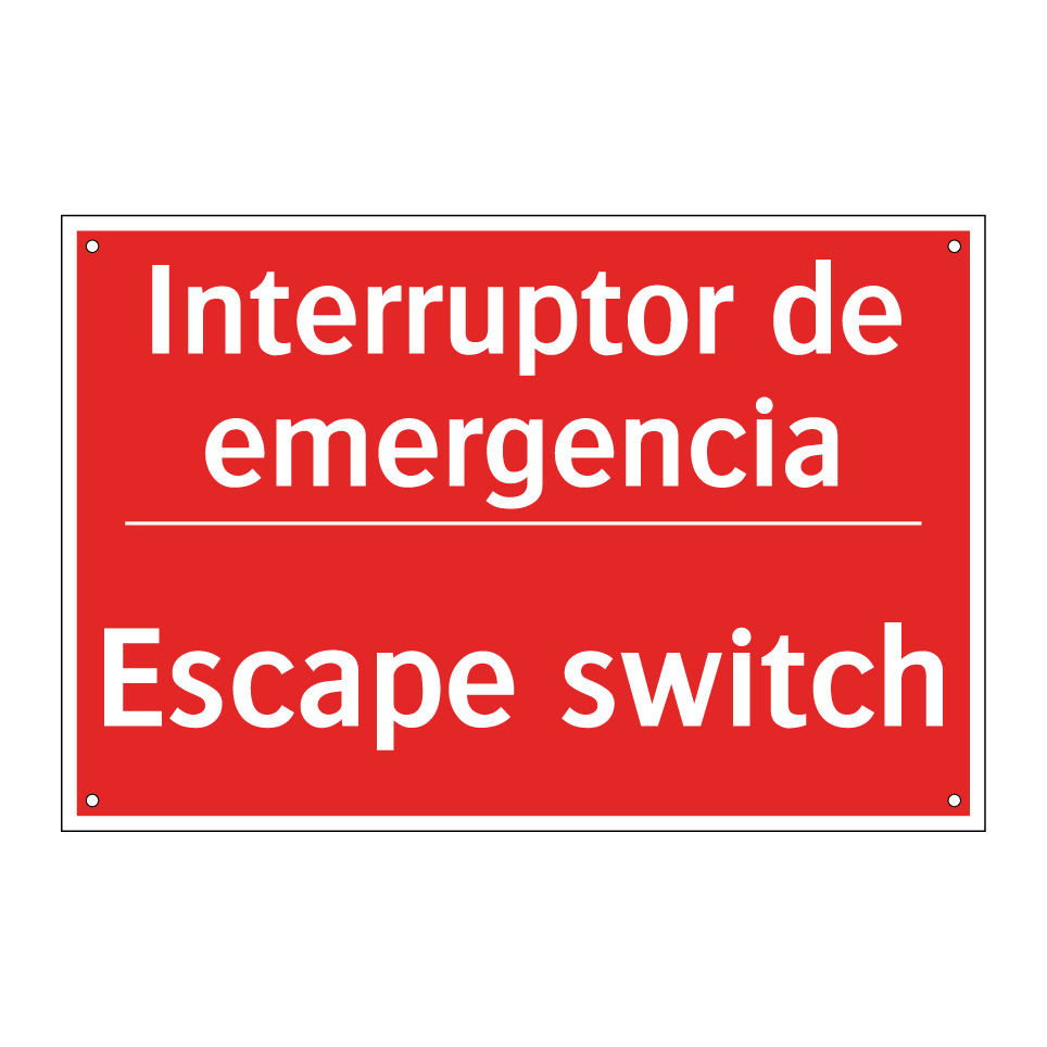 Interruptor de emergencia - Escape switch