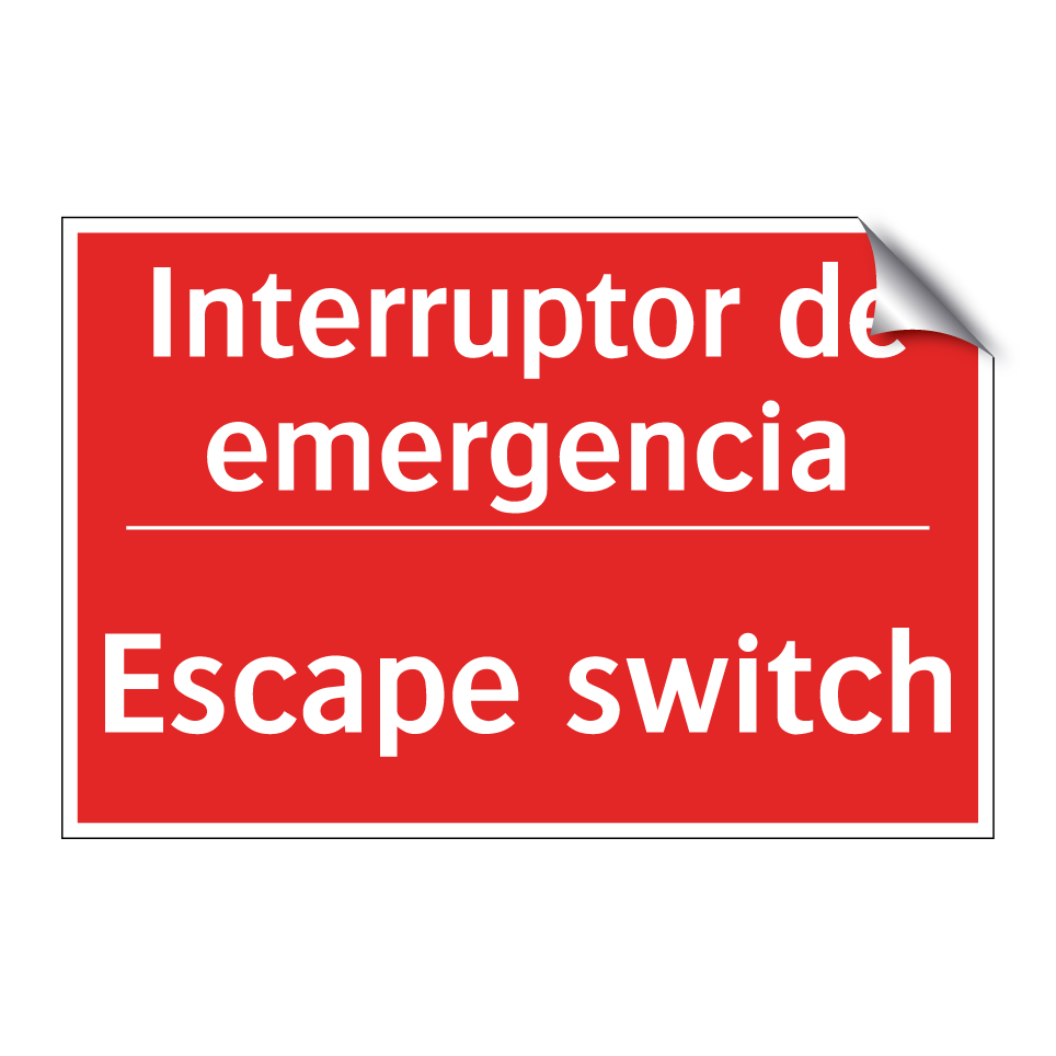 Interruptor de emergencia - Escape switch