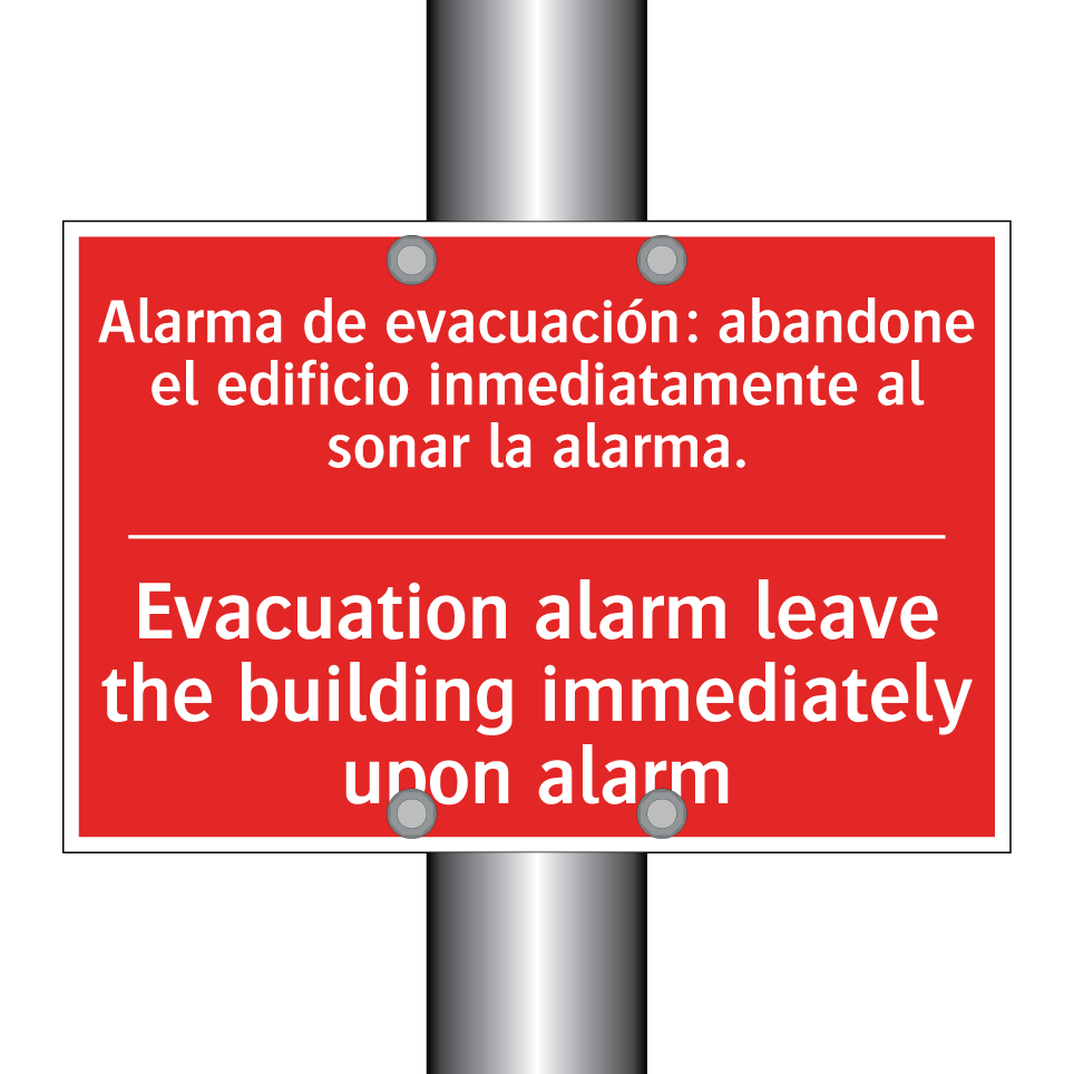 Alarma de evacuación: /.../ - Evacuation alarm leave the /.../