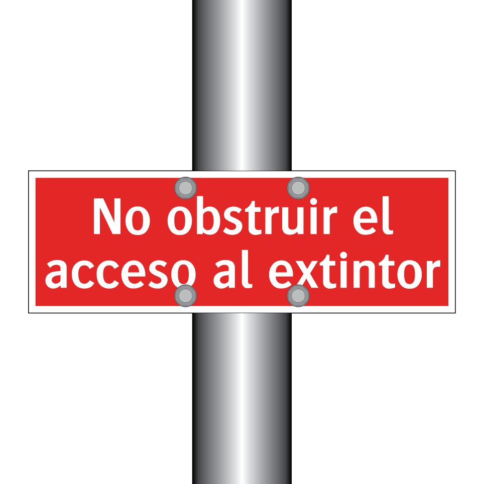 No obstruir el acceso al extintor