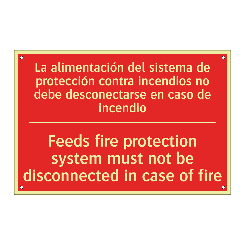 La alimentación del sistema /.../ - Feeds fire protection system /.../