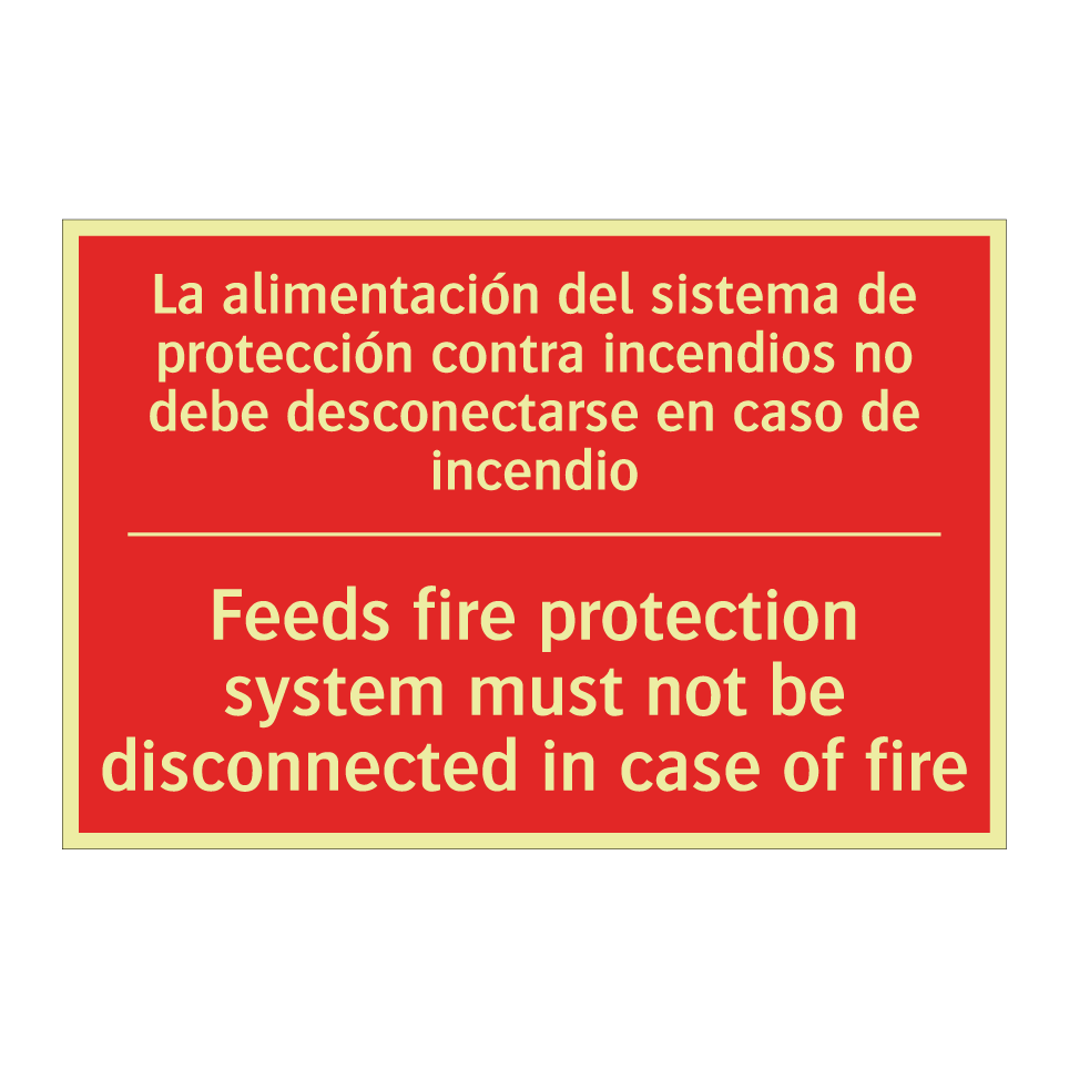 La alimentación del sistema /.../ - Feeds fire protection system /.../