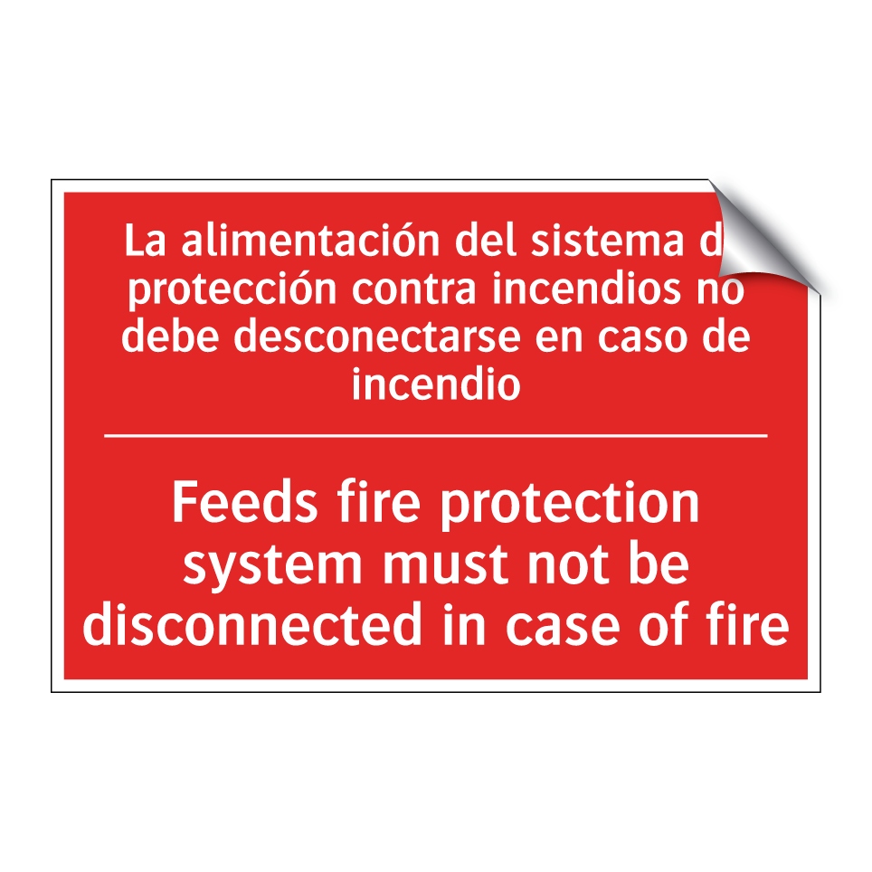La alimentación del sistema /.../ - Feeds fire protection system /.../