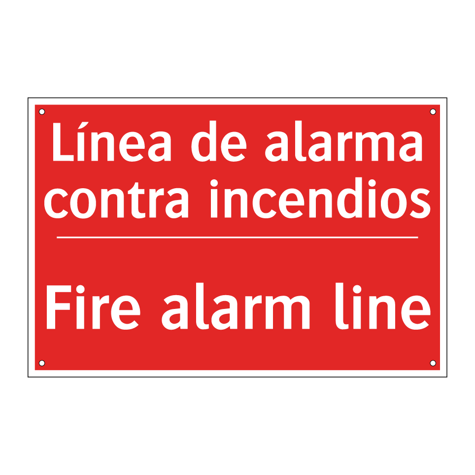 Línea de alarma contra /.../ - Fire alarm line