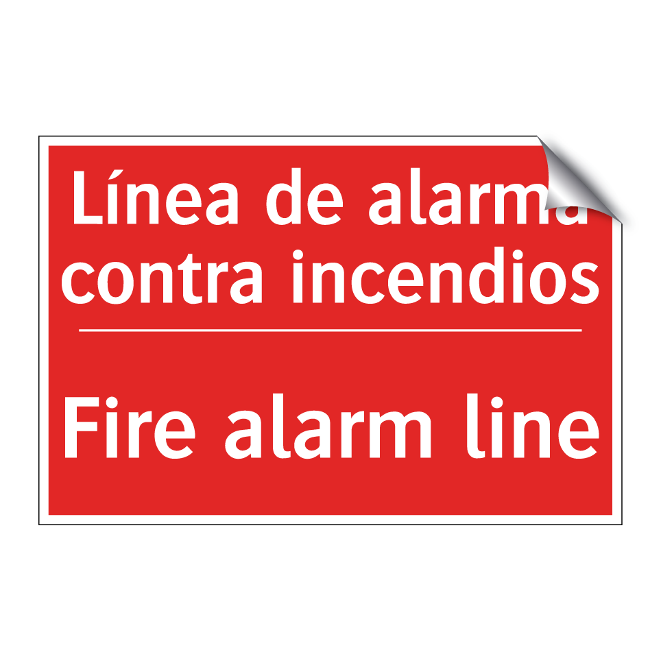 Línea de alarma contra /.../ - Fire alarm line