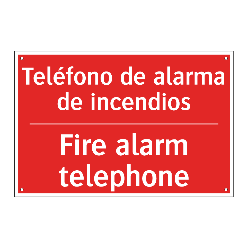 Teléfono de alarma de /.../ - Fire alarm telephone