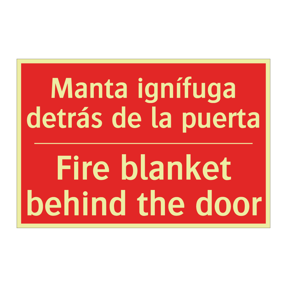 Manta ignífuga detrás de la /.../ - Fire blanket behind the door