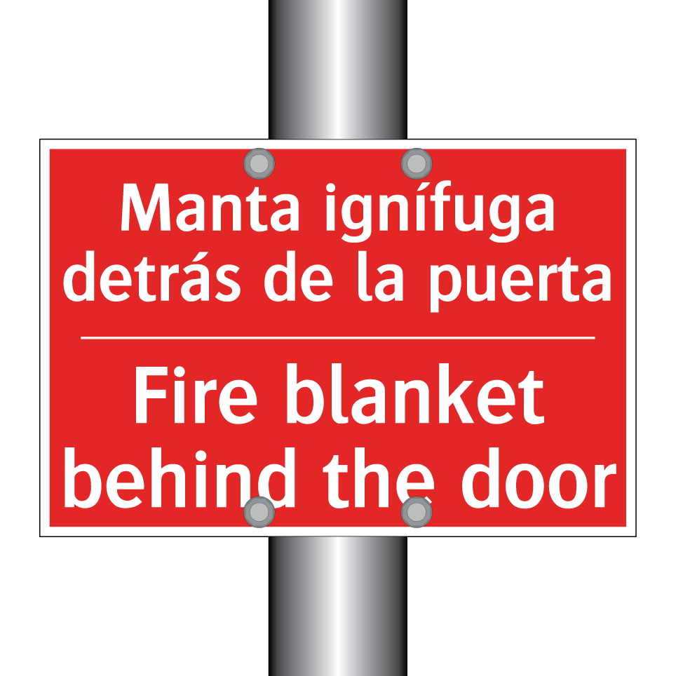Manta ignífuga detrás de la /.../ - Fire blanket behind the door