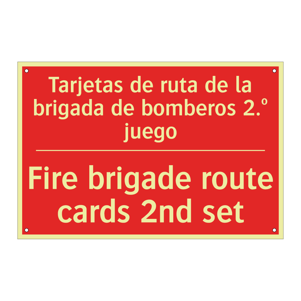 Tarjetas de ruta de la /.../ - Fire brigade route cards 2nd /.../