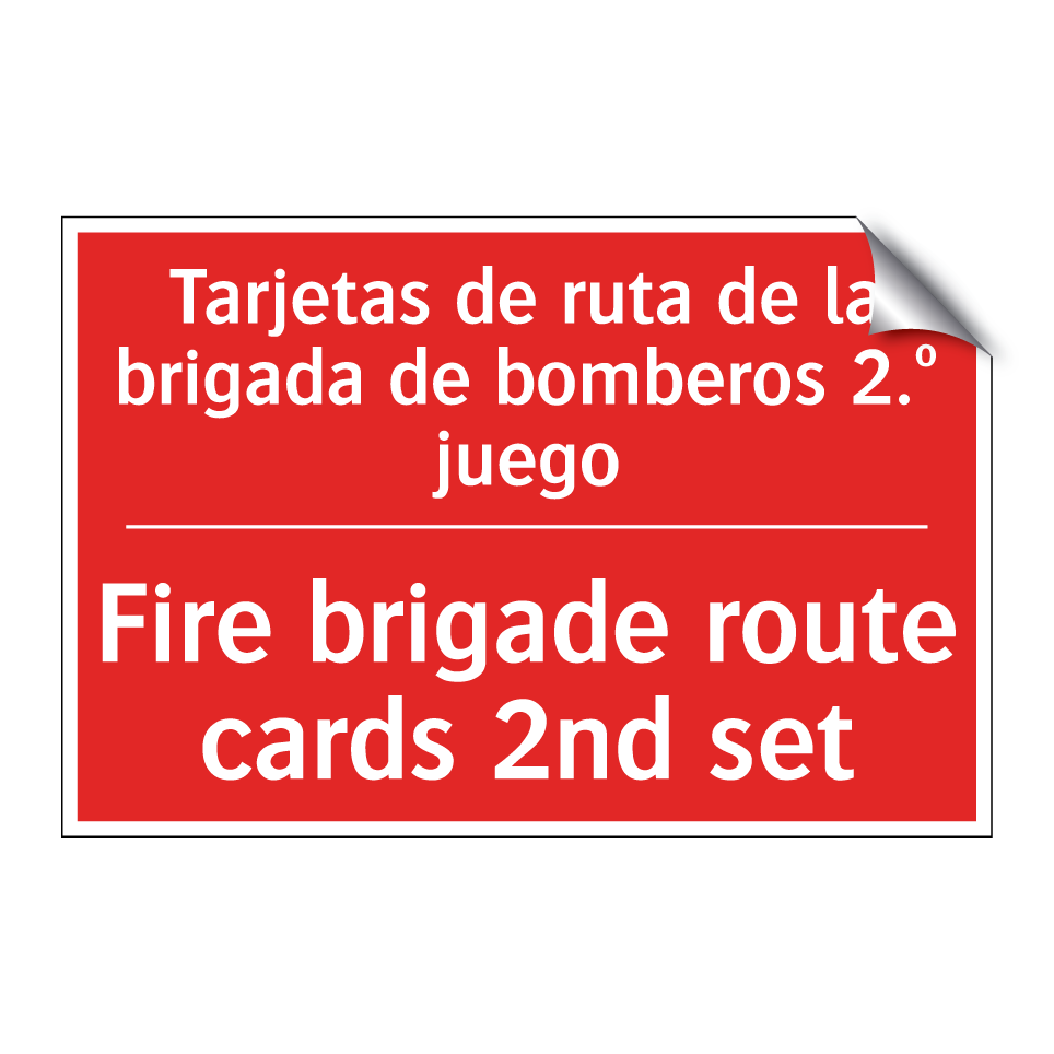 Tarjetas de ruta de la /.../ - Fire brigade route cards 2nd /.../