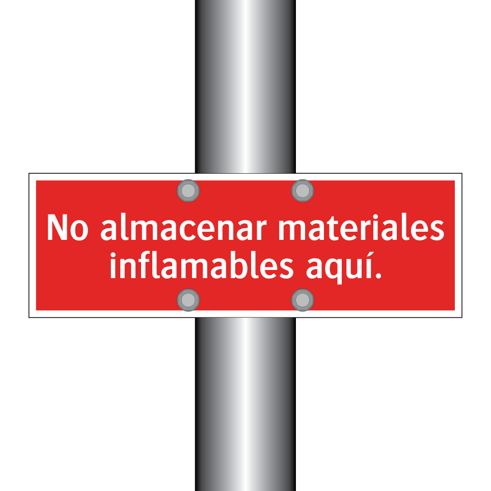 No almacenar materiales inflamables aquí.