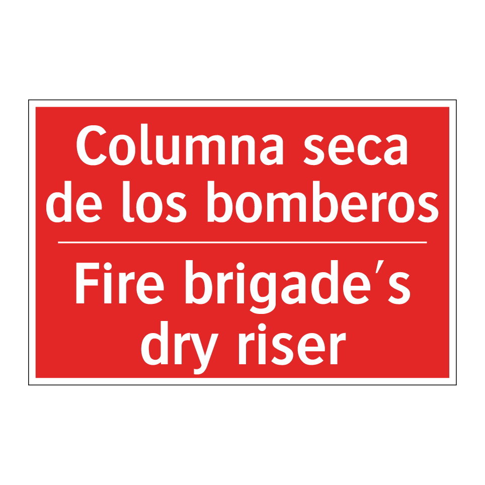 Columna seca de los bomberos - Fire brigade's dry riser