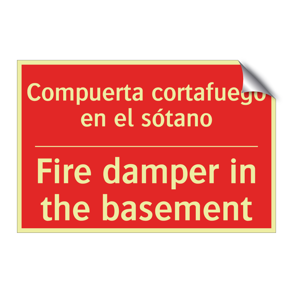 Compuerta cortafuego en el /.../ - Fire damper in the basement